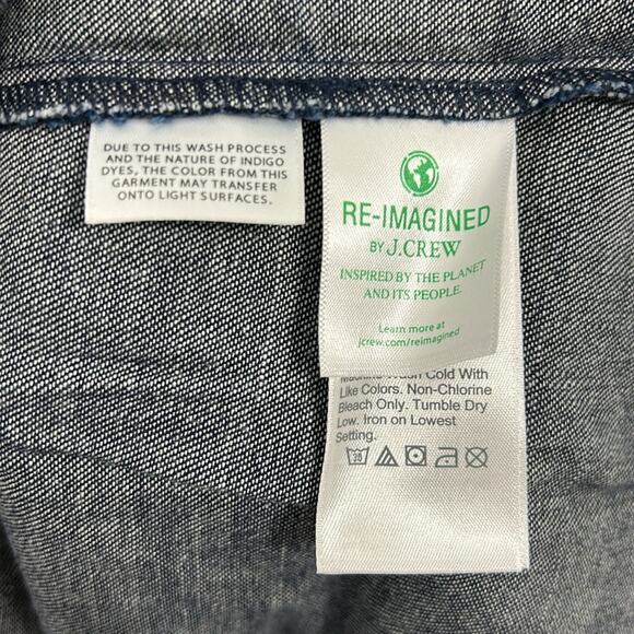 J.Crew Smocked puff-sleeve dress in chambray women’s size XXS - Picture 5 of 7